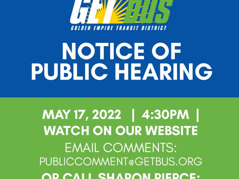 Public Hearing – May 17, 2022