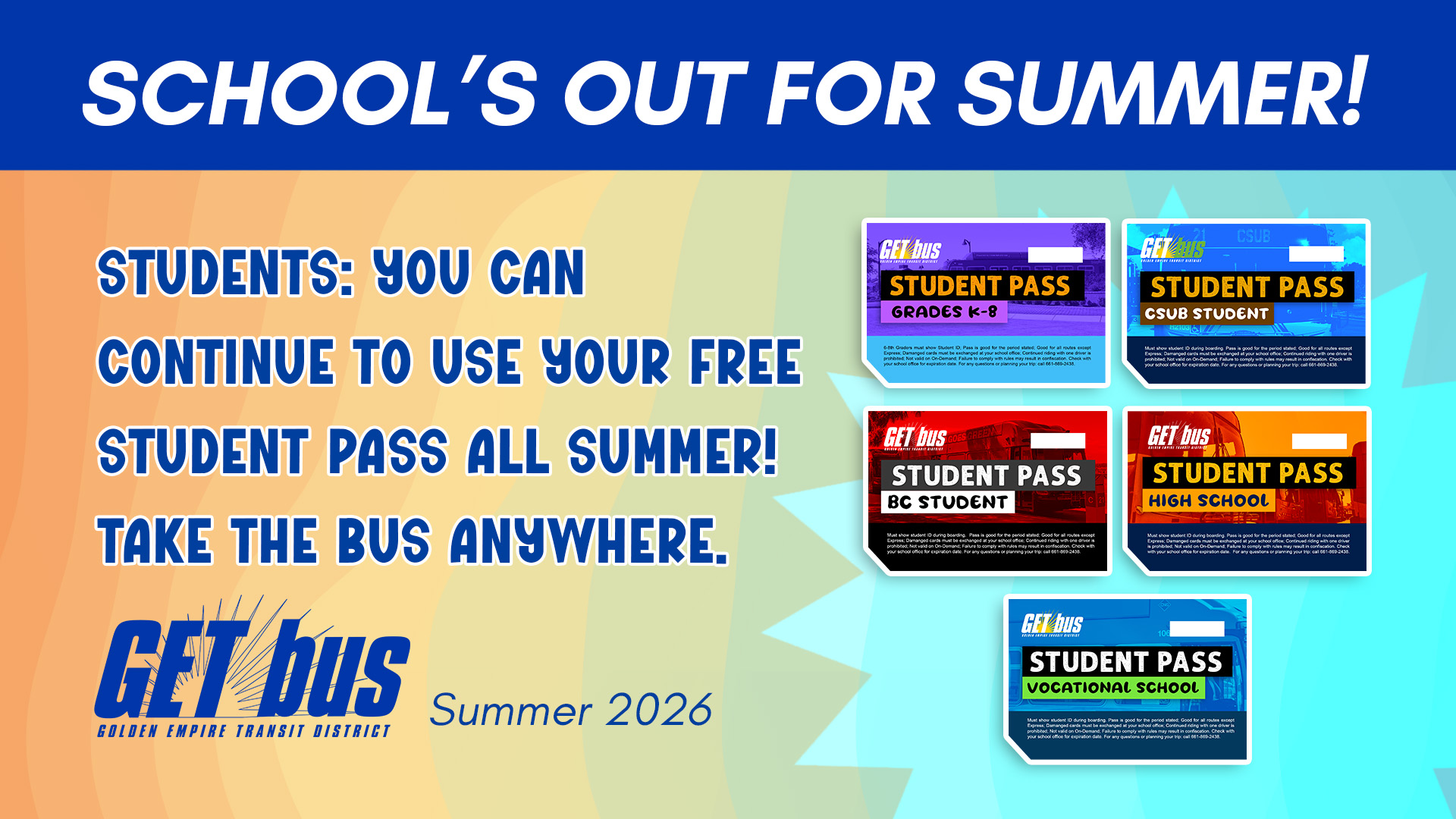 Free Bus Rides for Students - Golden Empire Transit District
